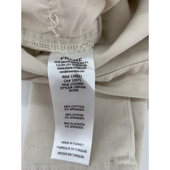 FRAME Jeans Womens 27 Beige Ultra High Rise Barrell Denim Pants - Picture 5 of 11